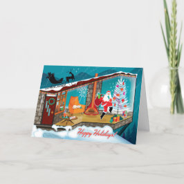 Bezoek aan de Santa Christmas Kaarten