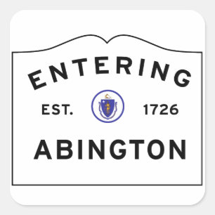 Bezoek aan de stad Abington MA Vierkante Sticker