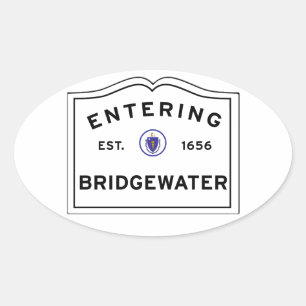 Bezoek aan de stad Bridgewater MA Ovale Sticker