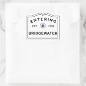Bezoek aan de stad Bridgewater MA Ovale Sticker (Tas)