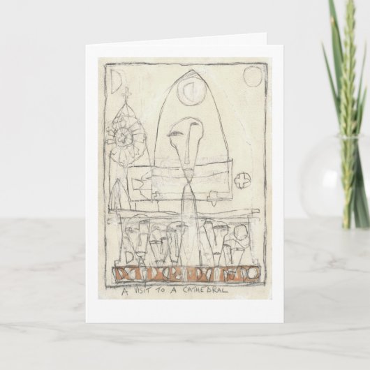 Bezoek aan een kathedraal kaart (Voorkant)