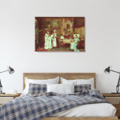 Bezoek aan een nieuwe moeder, 1879 (olie op doek) canvas afdruk (Insitu (Slaapkamer))