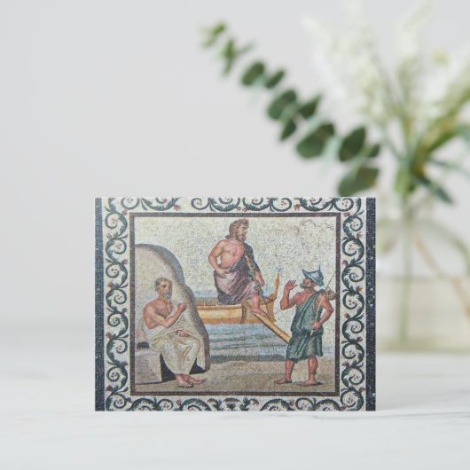 Bezoek aan het Asklepios Mosaic Kos Island Briefka Briefkaart (Staand voorkant)