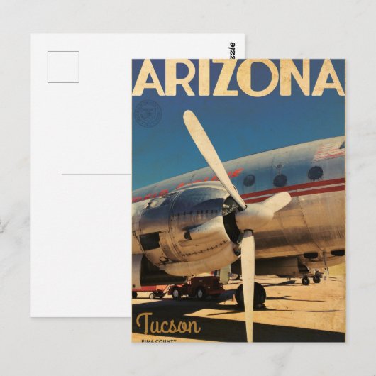  bezoek aan het Briefkaart van Arizona Travel (Voorkant / Achterkant)