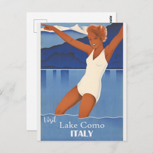  bezoek aan het Como - Italië Briefkaart (Voorkant / Achterkant)