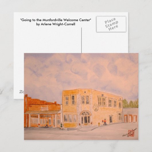 Bezoek aan het Munfordville Welcome Center Briefkaart (Voorkant / Achterkant)