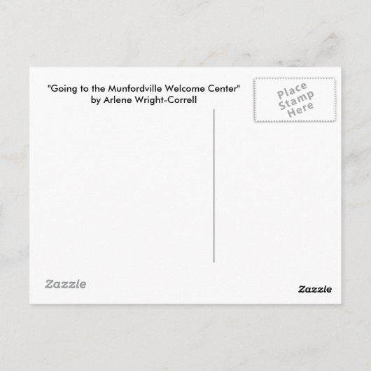Bezoek aan het Munfordville Welcome Center Briefkaart (Achterkant)