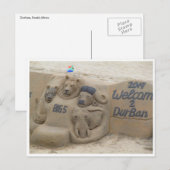 bezoek aan het strand briefkaart (Voorkant / Achterkant)