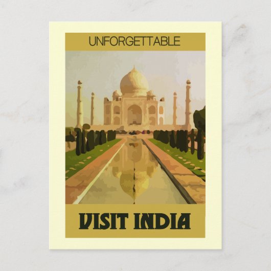 bezoek aan india briefkaart (Voorkant)