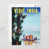  bezoek aan India Kasjmir Reis Briefkaart (Voorkant / Achterkant)