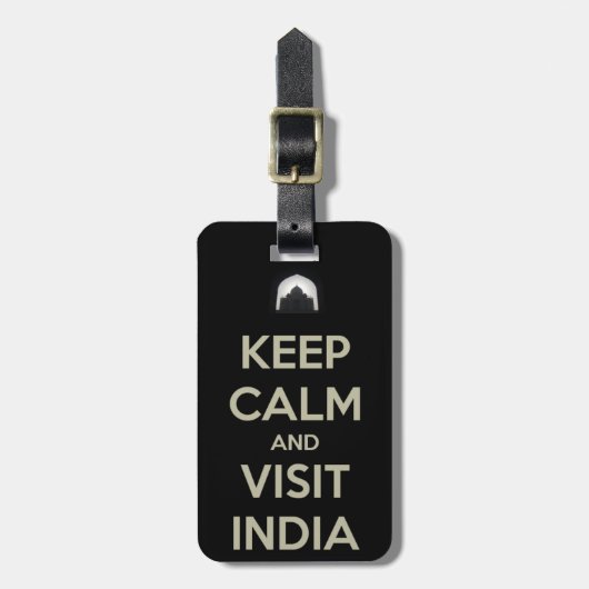 bezoek aan india rustig bagagelabel (Voorkant verticaal)