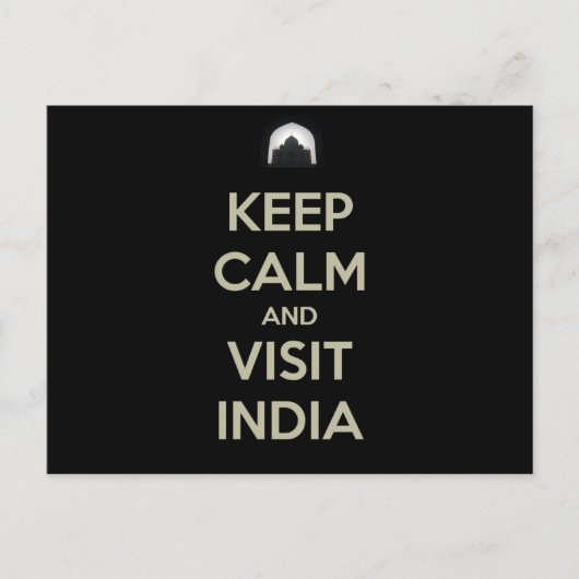 bezoek aan india rustig briefkaart (Voorkant)