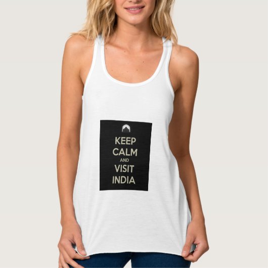 bezoek aan india rustig tanktop (Voorkant)