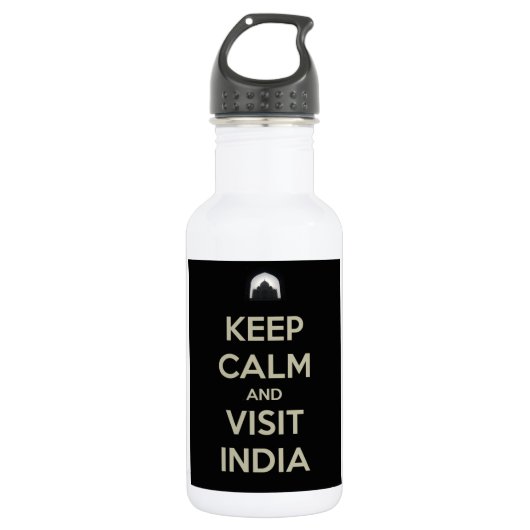 bezoek aan india rustig waterfles  (Voorkant)