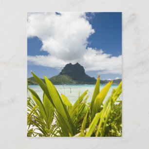 Bezoek aan klein picknickeiland in lagune bij Bora Briefkaart