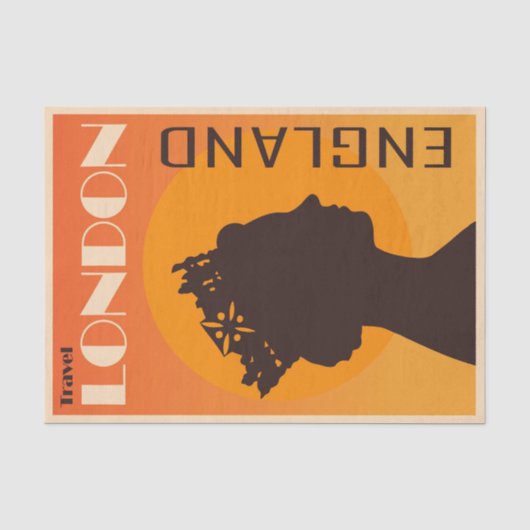 bezoek aan Londen, Engeland Tissuepapier (Voorkant)