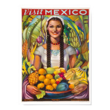 bezoek aan Mexico Travel Poster