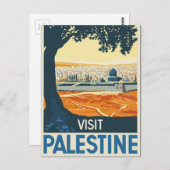 bezoek aan Palestina Briefkaart (Voorkant / Achterkant)