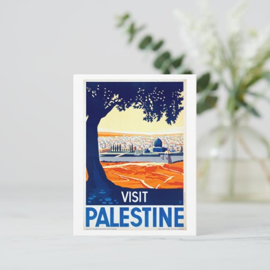 bezoek aan Palestine Travel Poster Briefkaart (Staand voorkant)