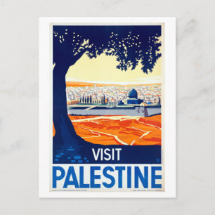  bezoek aan Palestine Travel Poster Briefkaart