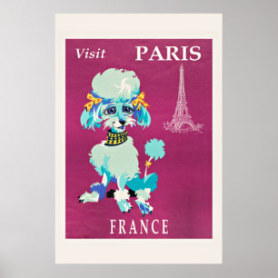  bezoek aan Parijs (Franse poodle) Poster