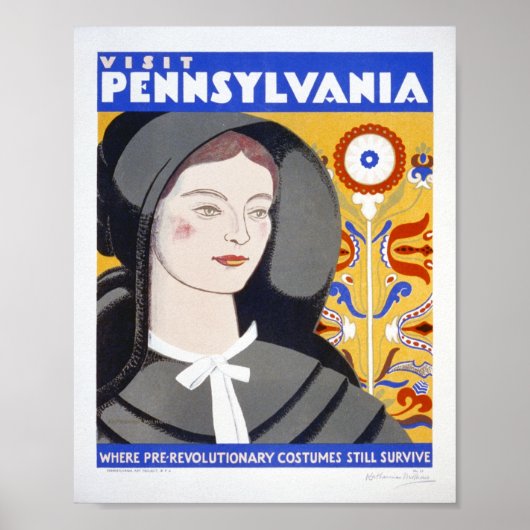 Bezoek aan Pennsylvania | oldtimerreis Poster (Voorkant)