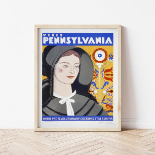 Bezoek aan Pennsylvania oldtimerreis Poster