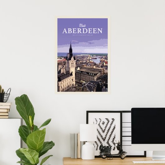 Bezoek Aberdeen Poster (Thuiskantoor)