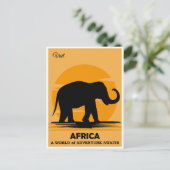  Bezoek Afrika Afrikaanse olifant Travel Briefkaart (Staand voorkant)