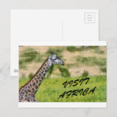 Bezoek Afrika Briefkaart (Voorkant / Achterkant)