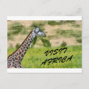 Bezoek Afrika Briefkaart