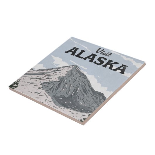 Bezoek Alaska Tegeltje (Zijkant)