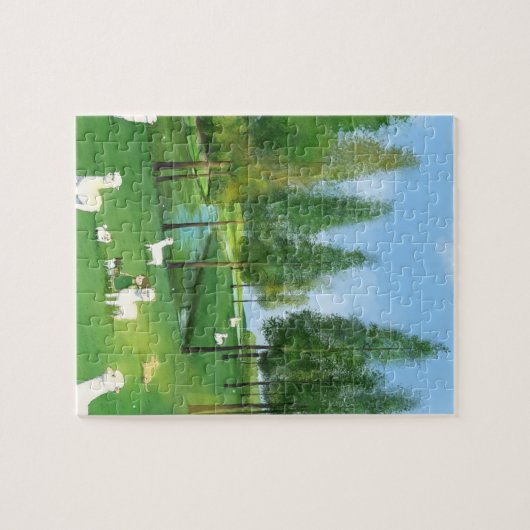 Bezoek alpaca legpuzzel (Horizontaal)