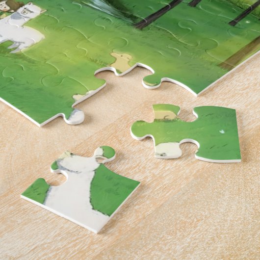 Bezoek alpaca legpuzzel (Zijkant)