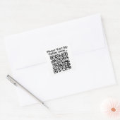 Bezoek alstublieft Mijn Online Winkel QR Code Ontw Vierkante Sticker (Envelop)