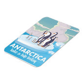 Bezoek Antarctica Vintage-poster Magneet (Linkerzijde)