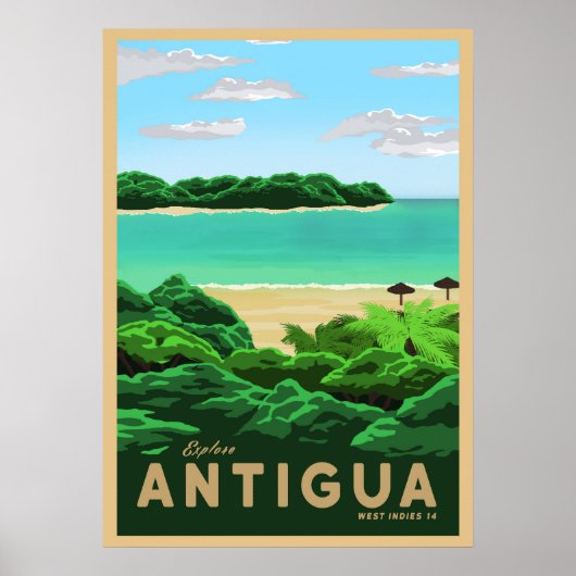 Bezoek Antigua Poster (Voorkant)