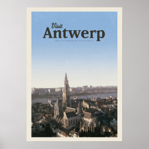 Bezoek Antwerpen Poster
