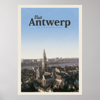 Bezoek Antwerpen Poster