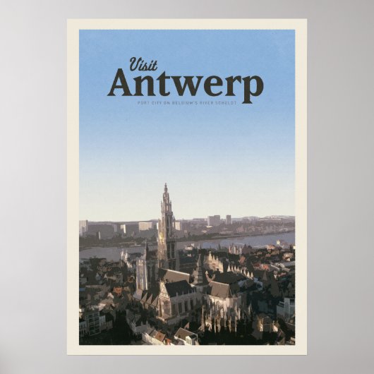 Bezoek Antwerpen Poster (Voorkant)