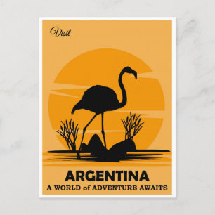  Bezoek Argentinië Flamingo Travel Briefkaart