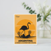  Bezoek Argentinië Flamingo Travel Briefkaart (Staand voorkant)