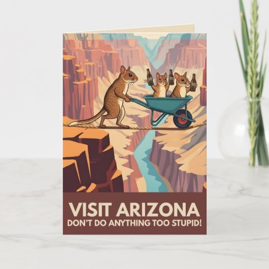 Bezoek Arizona grappige wenskaarten Kaart (Voorkant)