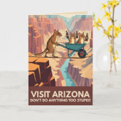 Bezoek Arizona grappige wenskaarten Kaart (Gele Bloem)