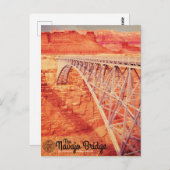 bezoek Arizona Navajo Bridge Travel Briefkaart (Voorkant / Achterkant)