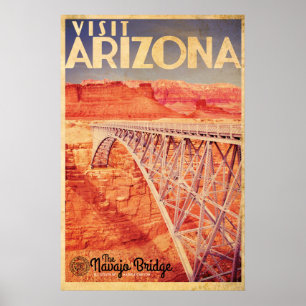 bezoek Arizona Navajo Bridge Travel Poster
