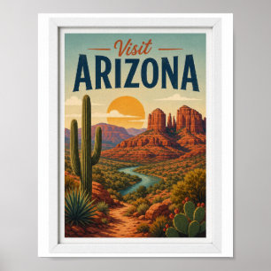 Bezoek Arizona Reis Vintage Poster