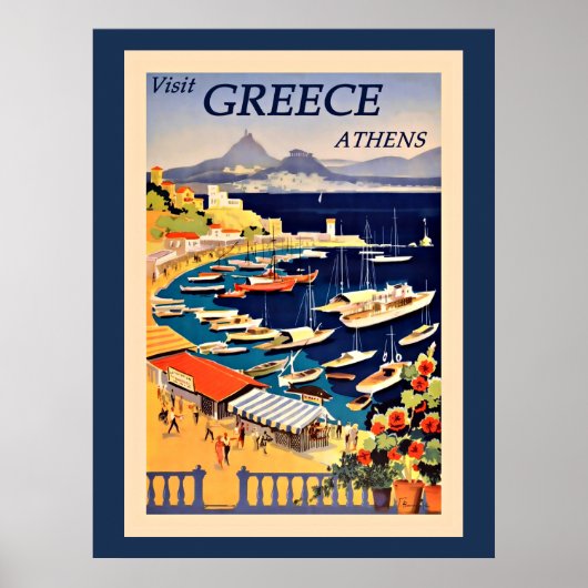 Bezoek Athene Griekenland, het poster van het klas (Voorkant)