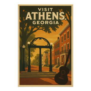 Bezoek Athens, Georgia USA reizen Perfect Poster