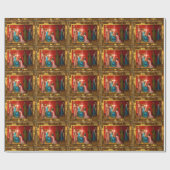 Bezoek Baby Jesus Elegant Cadeaupapier (Vlak)